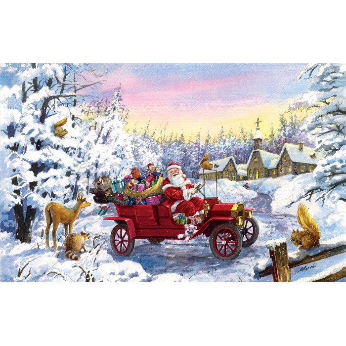 Puzzle Sunsout-60604 Thoroughly Modern Santa