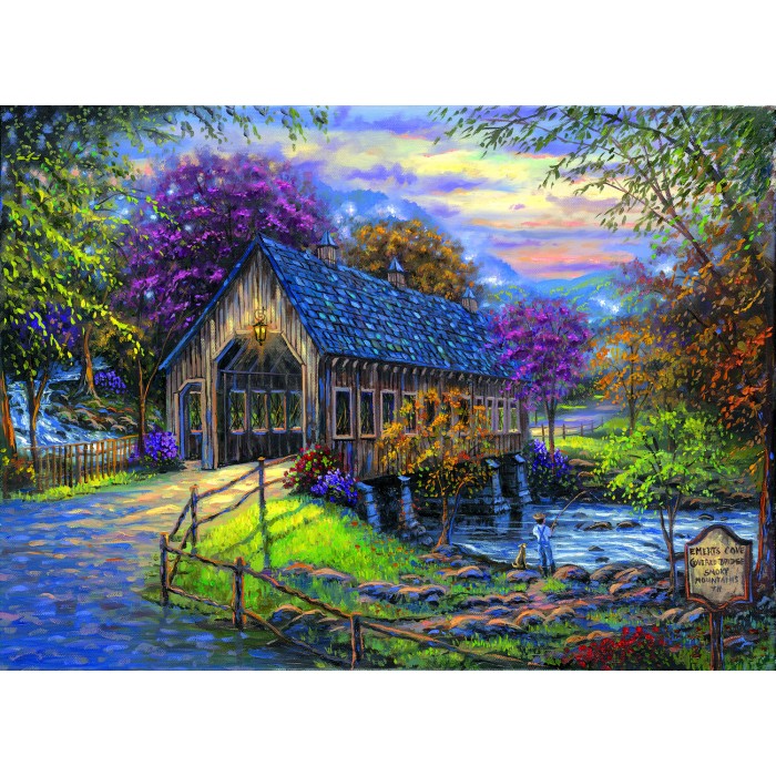Puzzle Sunsout-60706 Pièces XXL - Pont couvert d'Emerts Cove