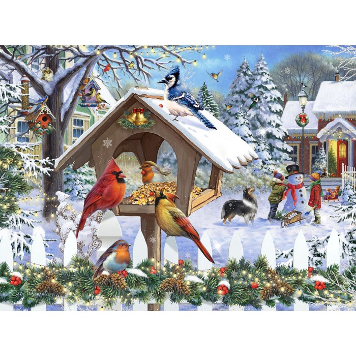 Puzzle Sunsout-61935 Christmas Birds