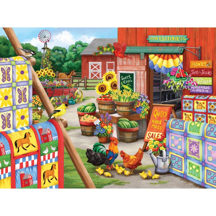 Puzzle Sunsout-63063 Nancy Wernersbach - Quilts