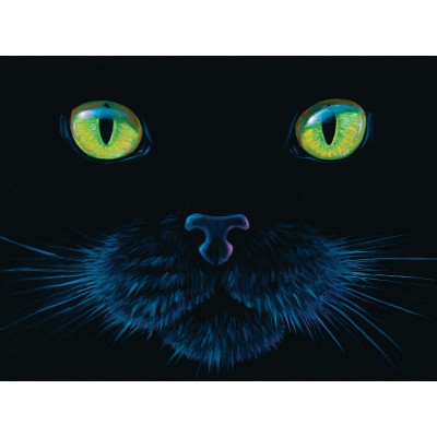 Puzzle  Sunsout-63346 Charles Lynn Bragg - Black Cat