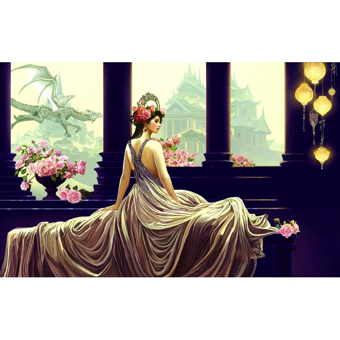 Puzzle Sunsout-67818 Princesse et Roses