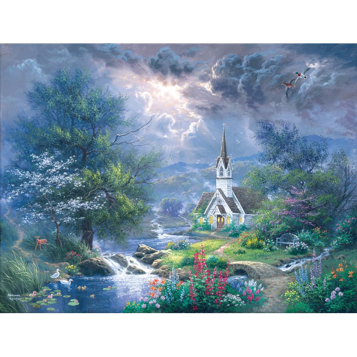 Puzzle Sunsout-69754 XXL Teile - Sweet Hour of Prayer