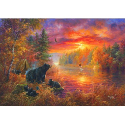 Puzzle  Sunsout-69809 Pièces XXL - Camp de Pêche