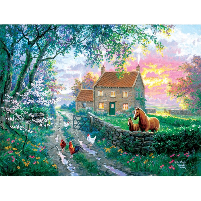 Puzzle Sunsout-69838 Pièces XXL - La Vie à la Ferme Anglaise