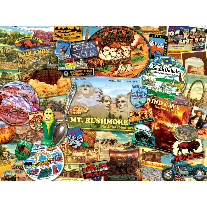 Puzzle Sunsout-70076 Kate Ward Thacker - South Dakota