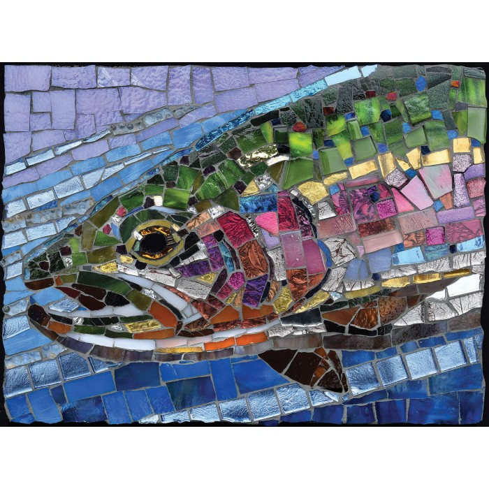 Puzzle Sunsout-70711 Cynthie Fisher - Stained Glass Rainbow Trout