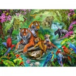 Puzzle  Sunsout-70806 La Jungle des Tigres