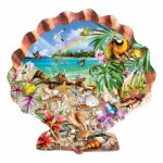  Sunsout-95012 Konturenpuzzle - Tropische Muscheln