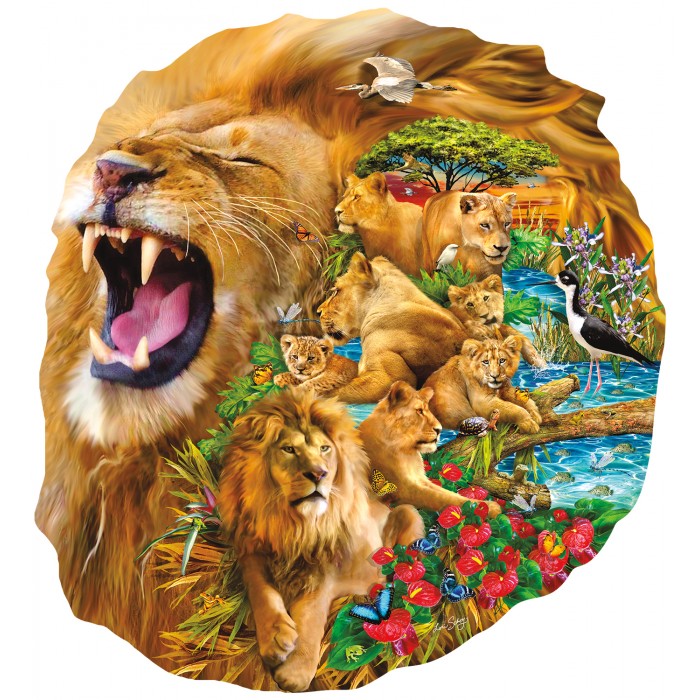Puzzle Lori Schory - Lion Family Sunsout-97010 1000 pièces Puzzles - Animaux  sauvages
