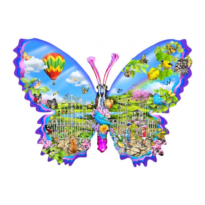 Puzzle Sunsout-97062 Le Jardin du Papillons