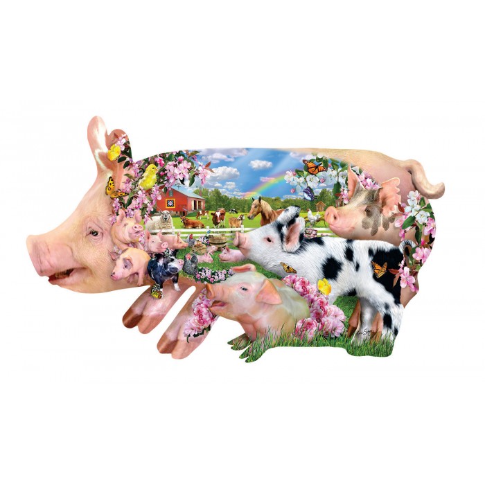 Puzzle Sunsout-97077 Lori Schory - Pig Farm