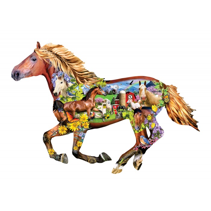 Puzzle Sunsout-97082 Horse Farm