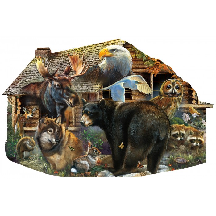 Puzzle Wildlife Cabin Sunsout-97186 1000 pieces Jigsaw Puzzles - Forest  Animals - Jigsaw Puzzle