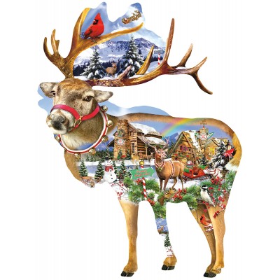 Puzzle  Sunsout-97295 Lori Schory - Reindeer Training