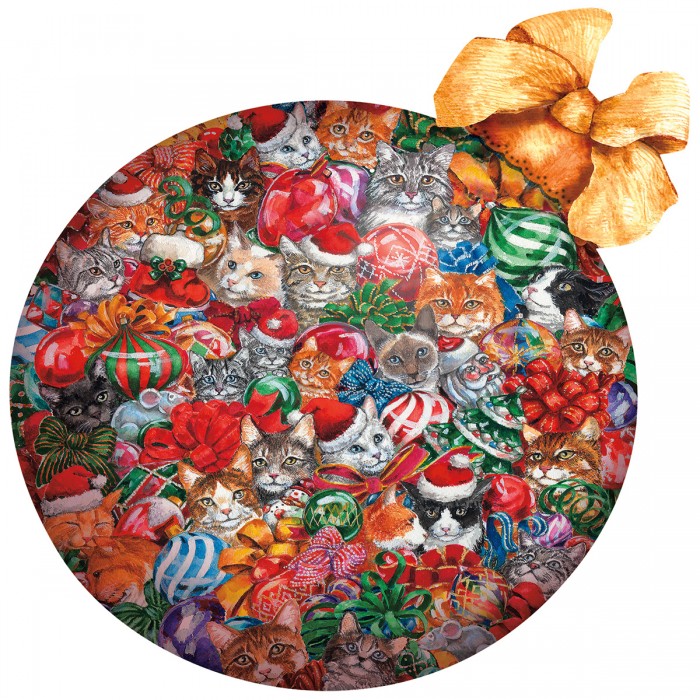 Puzzle Sunsout-98201 Cat Christmas Ornament