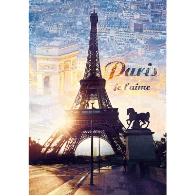 Puzzle  Trefl-10394 Paris, ich liebe dich