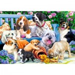 Puzzle  Trefl-10556 Dogs in the Garden