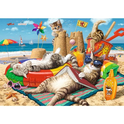 Puzzle  Trefl-10674 Hidden Shapes - Feline Holidays