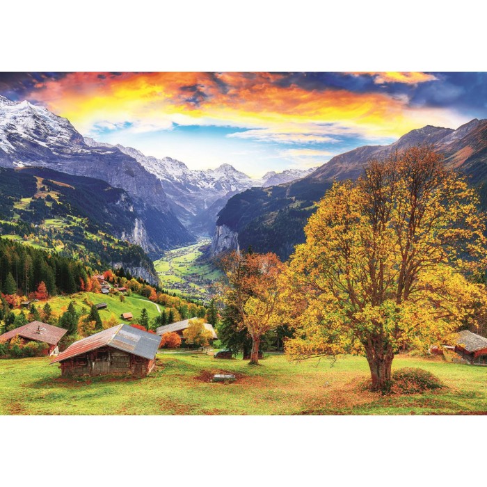 Puzzle Trefl-10775 A picturesque alpine village