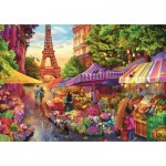 Puzzle  Trefl-10799 Tea Time: Flower Market, Paris