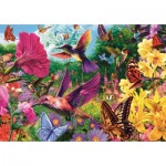 Puzzle  Trefl-10806 Tea Time: Hummingbird Garden