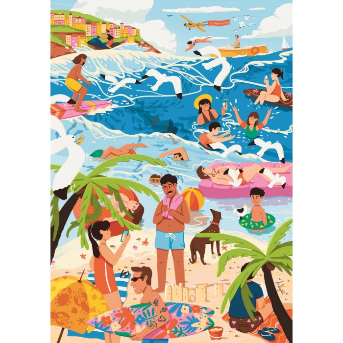 Puzzle Trefl-12065 The Art of Colour: In the Heat of the Holiday Season