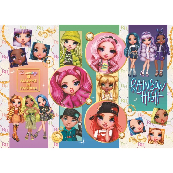 Puzzle Trefl-13289 Amitié De Rainbow High - Mga Rainbow High
