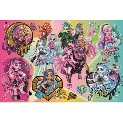 Puzzle  Trefl-23027 XXL Pieces - Zombies on top! - Mattel. Monster High