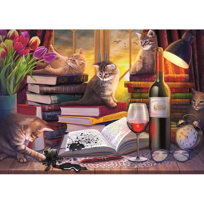 Puzzle Trefl-27126 Cat's evening