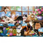 Puzzle  Trefl-37425 Cat Family