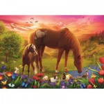 Puzzle  Trefl-37451 Horses in the Meadow