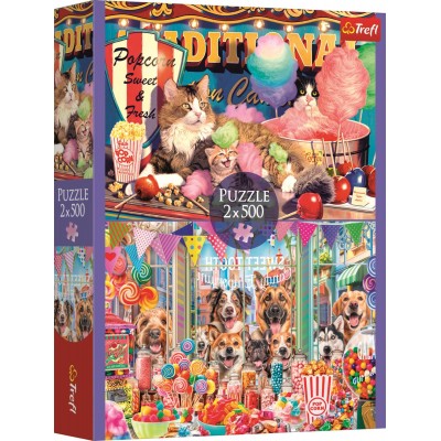  Trefl-37495 2 Puzzles - Fluffy friends