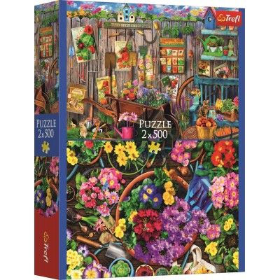  Trefl-37529 2 Puzzles - Arbeiten Im Garten