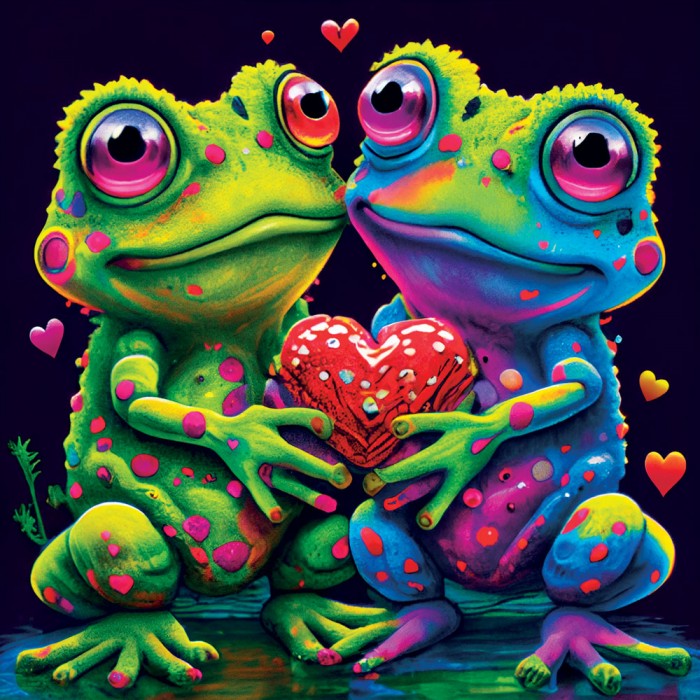 Puzzle Yazz-3834 Frogs In Love